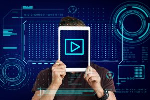 Play Button Media Player Podcast Graphic